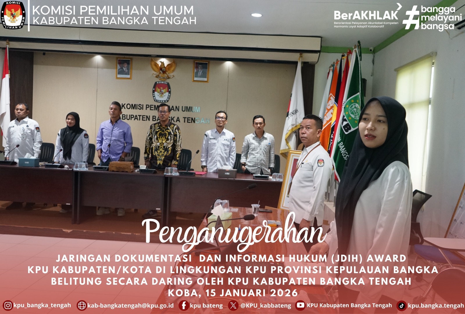 Penghargaan JDIH Award di Lingkungan KPU Provinsi Kepulauan bangka Belitung